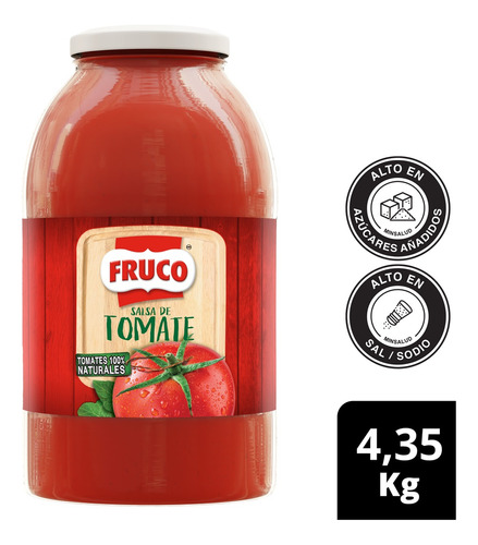 Salsa De Tomate Fruco X 4350 G - g a $14