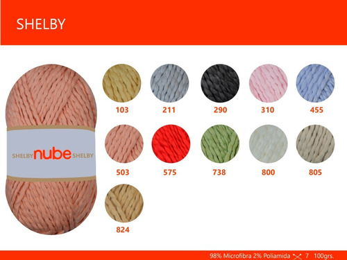 Imagen 2 de 3 de Hilado Nube Shelby X 1 Ovillo - 100 Grs. Por Color