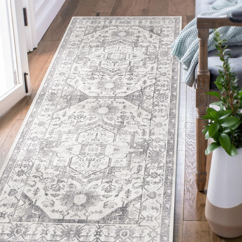 Jinchan Runner Alfombra 2x5 Alfombra Lavable Alfombra Área A