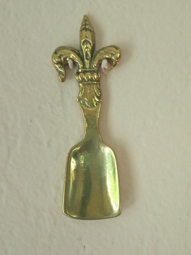2 Adorno: Abrecartas Labrado Y Cuchara Flor De Lis Bronce