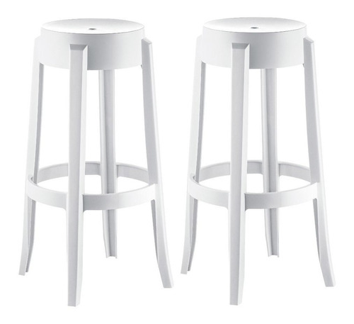 Conjunto 2 Banquetas Shine Plus Kappesberg Uz8007 - Branco