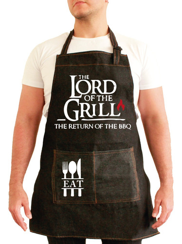 Delantal Pechera Grill Parrilla Lord Of Bbq Dia Del Padre