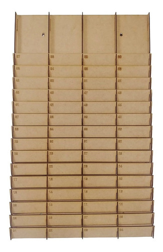 Organizador De Sobres O Marbetes 62 Espacios Mdf 3mm Mod8