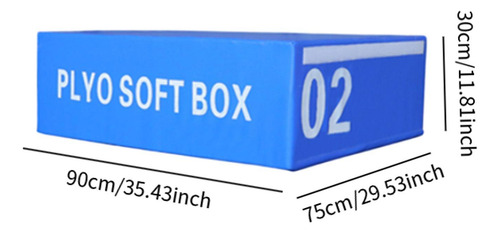Caja De Salto Pliométrica Para Saltar, Azul 30cm Alto