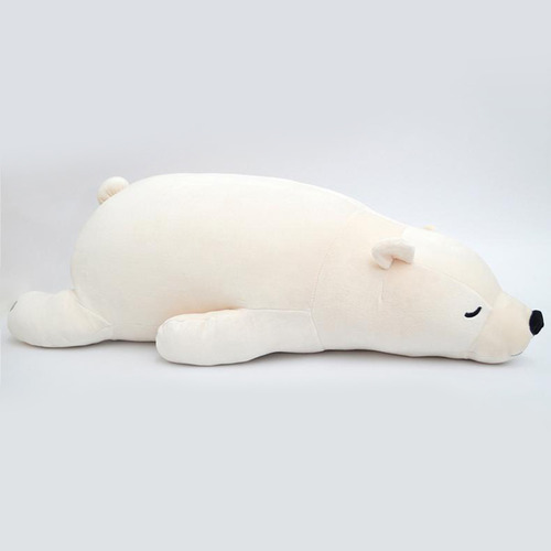 Almohada De Peluche Con Forma De Oso Polar, 35 Cm, Color Bla