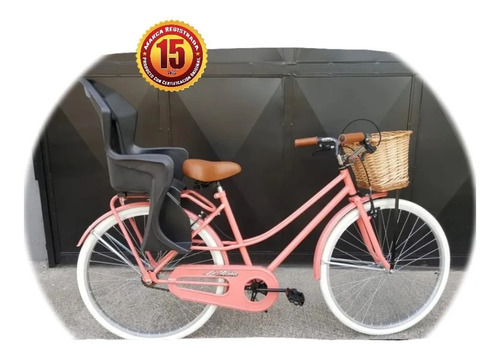 Bicicleta Vintage Dama R 26 + Silla Bebe 