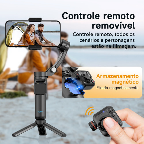 Estabilizador Gimbal 3 Eixos Para Celular Mini Tripé