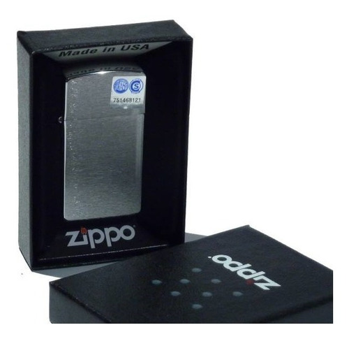 Encendedor Zippo Slim Cromo Vetas Made In Usa 28701