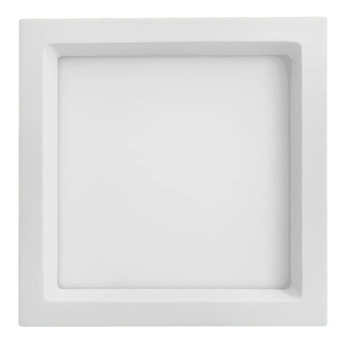 Painel De Led Para Embutir Quadrado Recuado De 12w Luz Amare Cor Branco 110V/220V