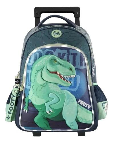 Mochila Carro Footy T-rex Soft 18 Pulgada Luz Led Tun 