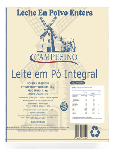 Leite Em Pó Integral 1 Kg