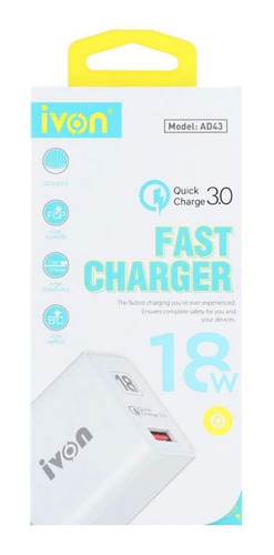 Cargador Android V8 Quick Charge 18w Alta Calidad