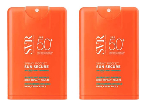 Pack Con 2 Svr Sun Secure Pocket Spf50+ S Pray  20 Ml