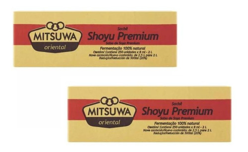 Molho Shoyu Mitsuwa Premium Em Caixa 500 Sachês