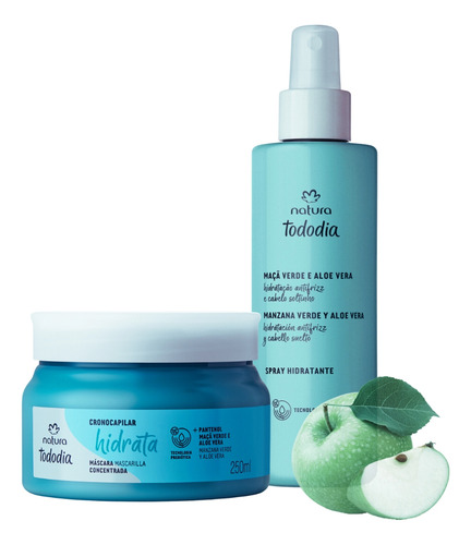 Spray Máscara Maçã Verde E Aloe Vera Tododia Cabelos Natura