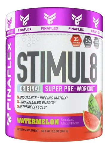 Pre Entreno Finaflex Stimul8 Estimulante 35 Serv Todo Sabor Sabor Fruit Punch