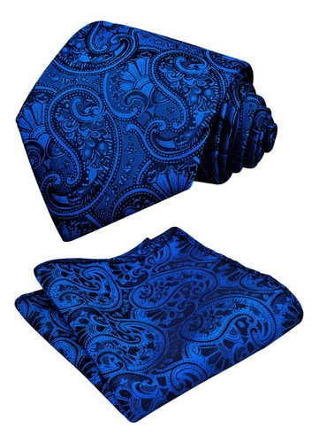 Alizeal Conjunto De Corbata Tejida Jacquard Y Bolsillo Cuad.