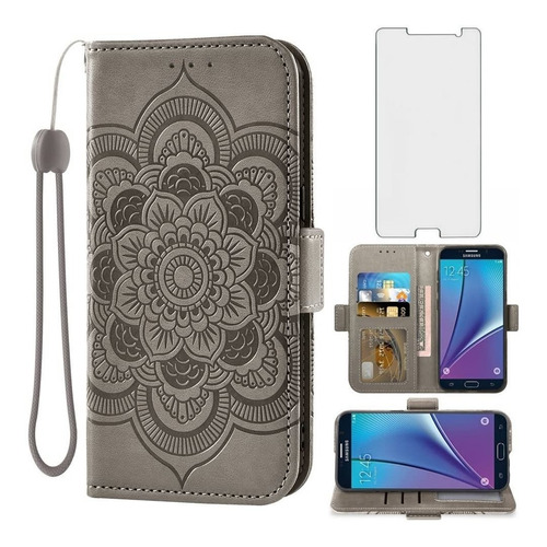 Asuwish Compatible Con Samsung Galaxy Note 5 Funda Tipo Cart