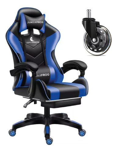 Silla Gamer Reposapiernas Y Masajeador