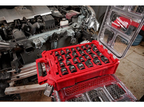 Conjunto de dados Packout Impact, 27 unidades, mm 1/2, cor vermelha de Milwaukee