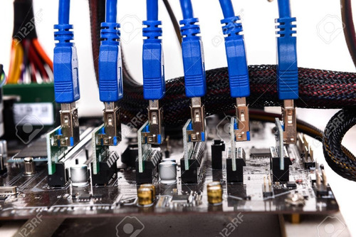 Rig De Mineração Criptomoeda Bitcoin 4 Gpus Alto Desempenho