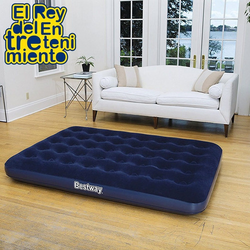 Imagen 5 de 8 de Colchón Inflable Bestway 2 Plazas Camping + Inflador El Rey