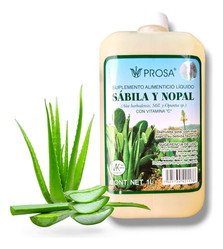 Bebida De Sabila Y Nopal 1litro