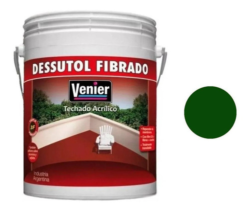 Dessutol Triple Fibrado Techos Acrilico Impermeabili X 20kg Color Verde