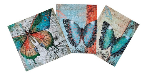 Imagen 1 de 4 de Lámina De Decoupage Set Mariposas