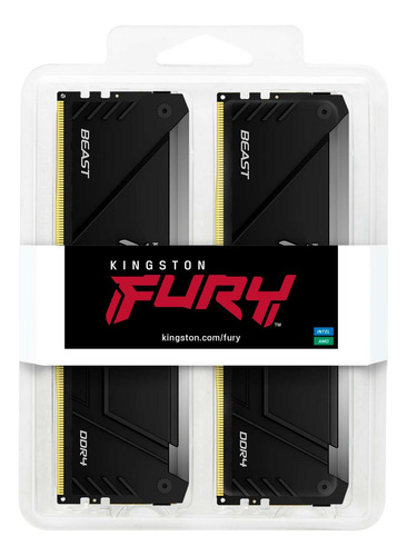 Kit Memoria Ram Kingston Fury Beast Rgb Ddr4 64gb 3200mt/s