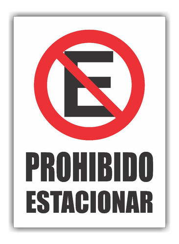 Imagen 1 de 1 de Cartel En En Pvc 3 Mm Prohibido Estacionar