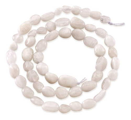 Fashewelry Cuenta Piedra Lunar Blanca Natural Perla 5 Para