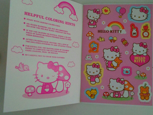 Libro Para Colorear Con Stickers Hello Kitty Sanrio
