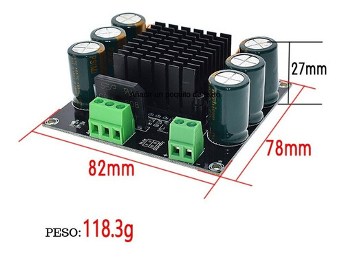 Imagen 7 de 8 de Modulo Amplificador Audio Mono 420w Rms Tda8954th Clase D