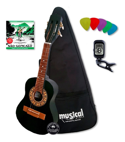 Kit Completo Cavaco Bom Barato Estudante Acústico Oferta!