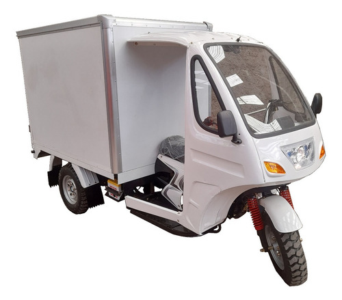 Moto De Carga Bencinera Con Cabina + Caja De Carga