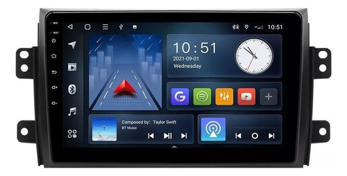 Estéreo Android Auto Para Suzuki Sx4 2005-2016 Gps 8 Núcleos