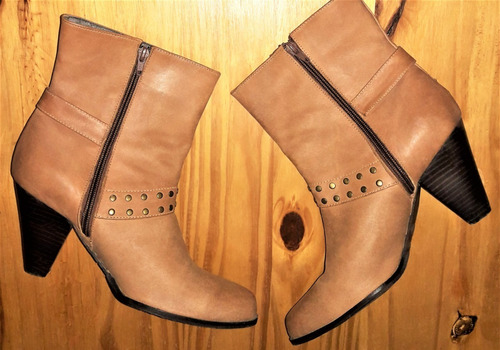 Botas Botinetas De Cuero Genuino Como Nuevas Talle 40