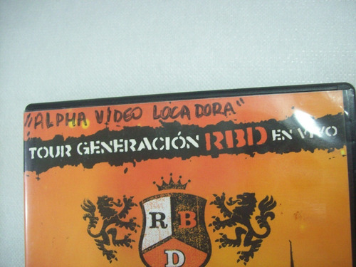 Dvd Tour Generación Rbd En Vivo