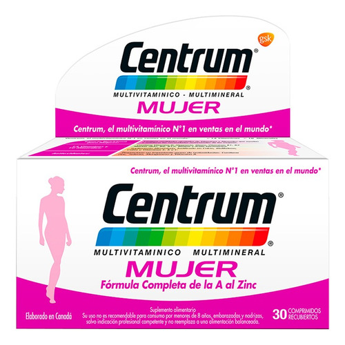 Multivitaminico Centrum Mujer 30 Tabletas