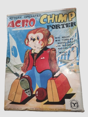 Acro Chimp Porter Año 1960 Nuevo Made In Japón 