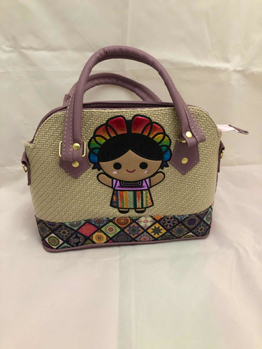 Bolsa Pequeña De Mano Con Diseño De Maria Color Lila