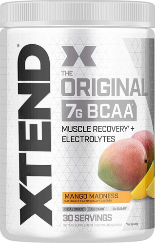 Bcaa Scivation Xtend Bcaas 30 Porciones Aminoácidos Sabor Mango Madness