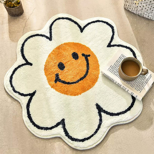 Alfombra Sonriente De Girasol, Fuerte Absorción De Agua