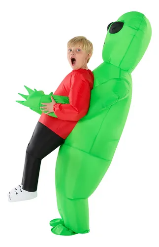 Disfraz Inflable De Abducción Alienígena Morph Red Para Niño