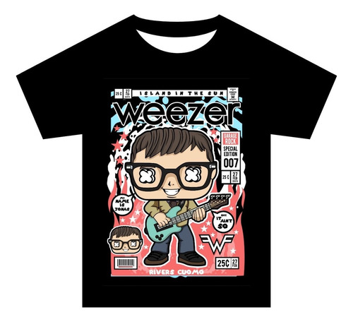 Playera Para Hombre De Weezer Caricatura