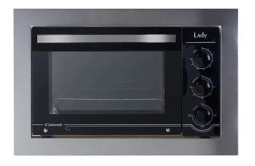 Imagem 4 de 5 de Forno Eletrico Embutir 45l 1750w 2 Grades De Ventilação Lady