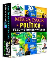 Comprar Pack De 520 Artes De Política Para Redes Sociais +20 Brindes