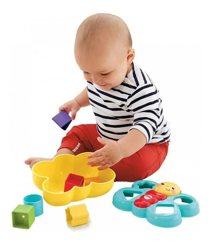 Imagen 3 de 4 de Fisher Price Mariposa De Bloques Figuras Divertidas Djd80