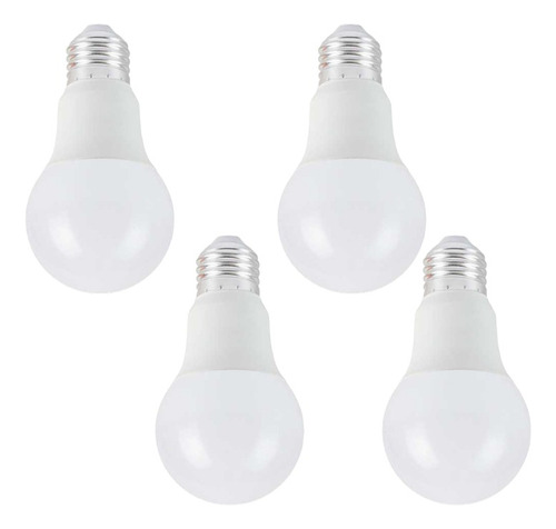 Kit 4 Piezas Foco Led Para Casa 7w Ahorrador Bombilla E27 /e